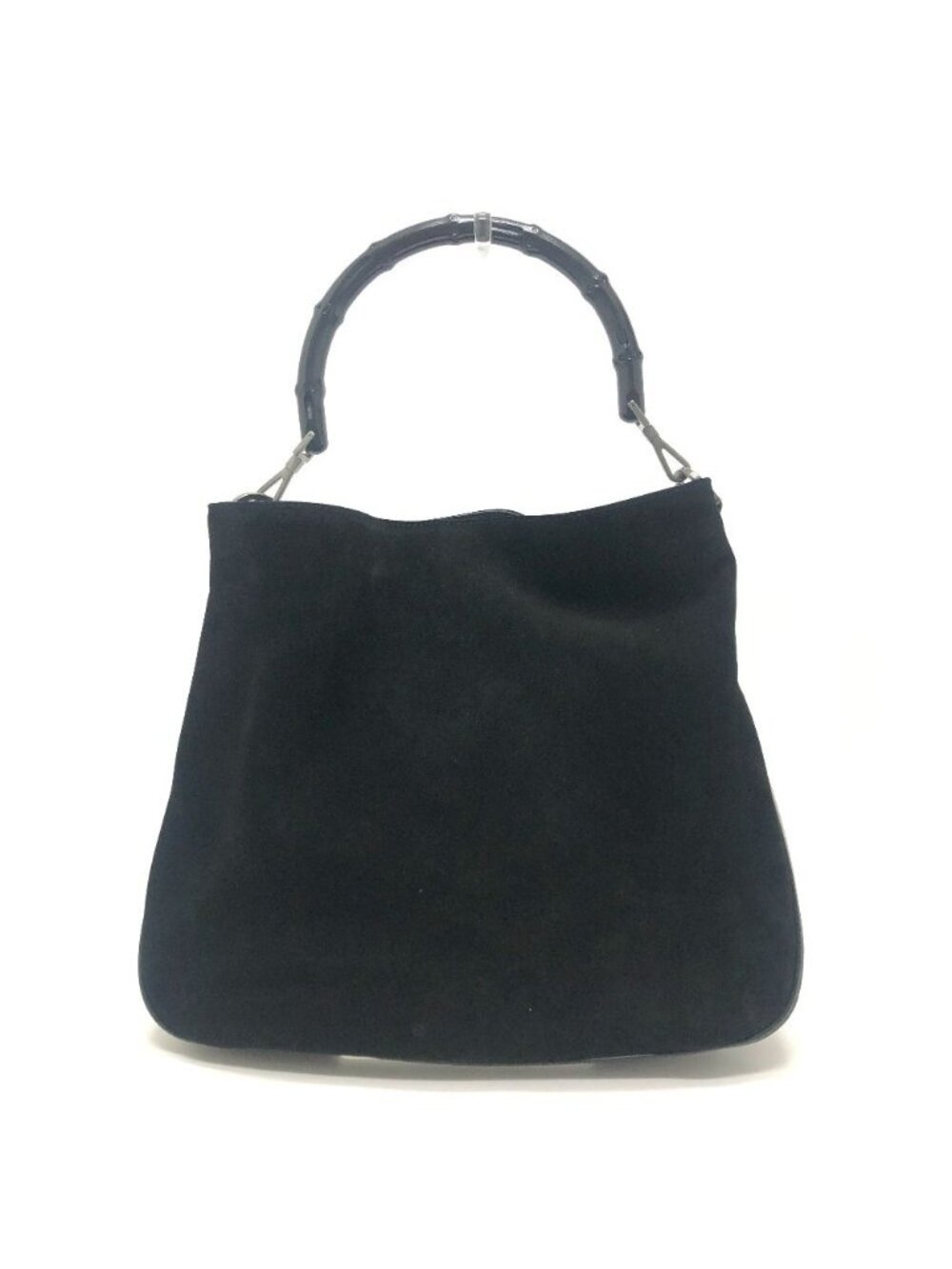 Gucci Shoulder Bag Bamboo Leather Suede Black - Picture 3 of 9